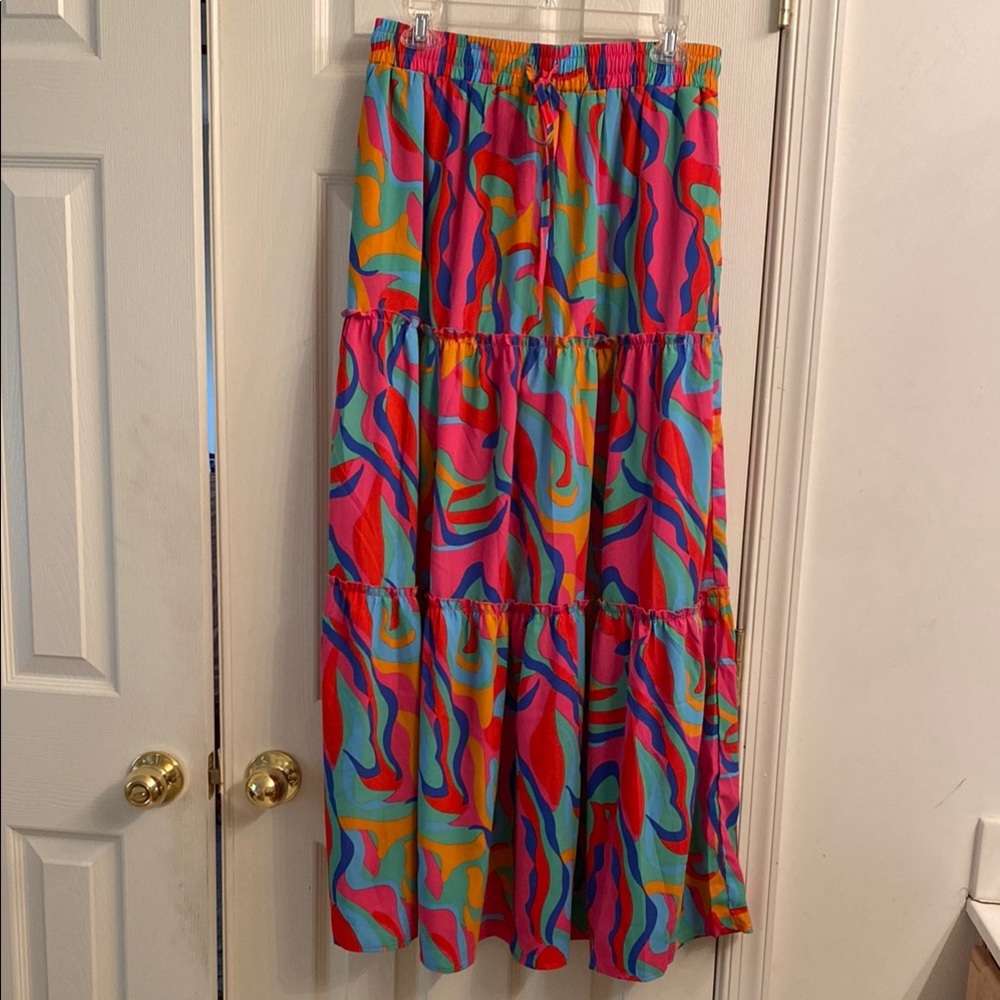 Colorful Abstract Maxi Skirt